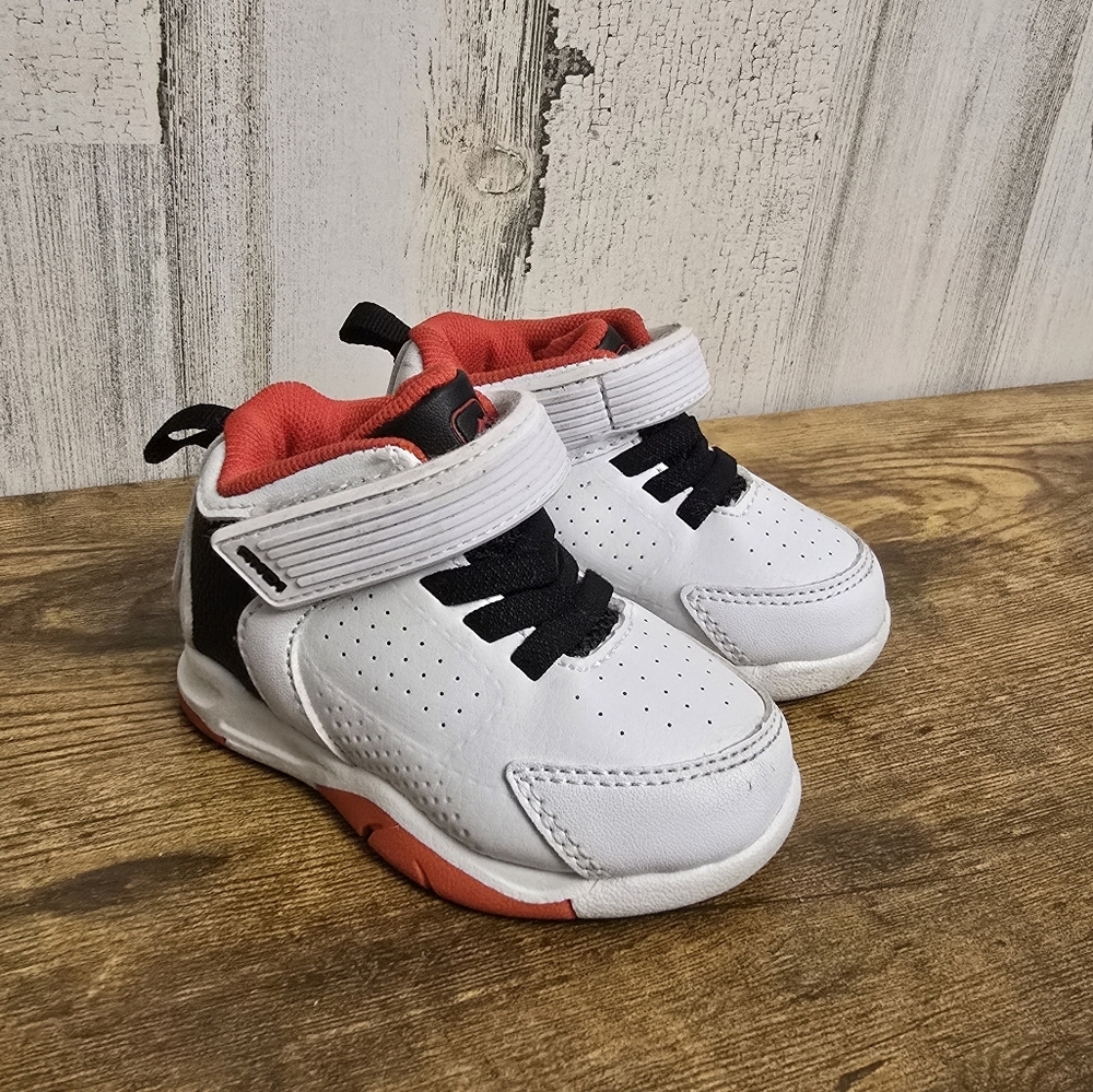 And1 Baby Toddler Size 3 White and Red High-Top Sneakers with Strap